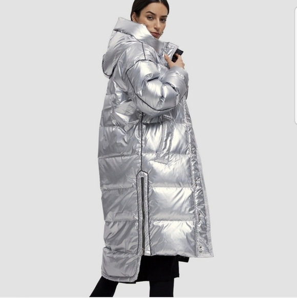 Lattelier Shiny Long Puffer Jacket - Picture 2 of 16